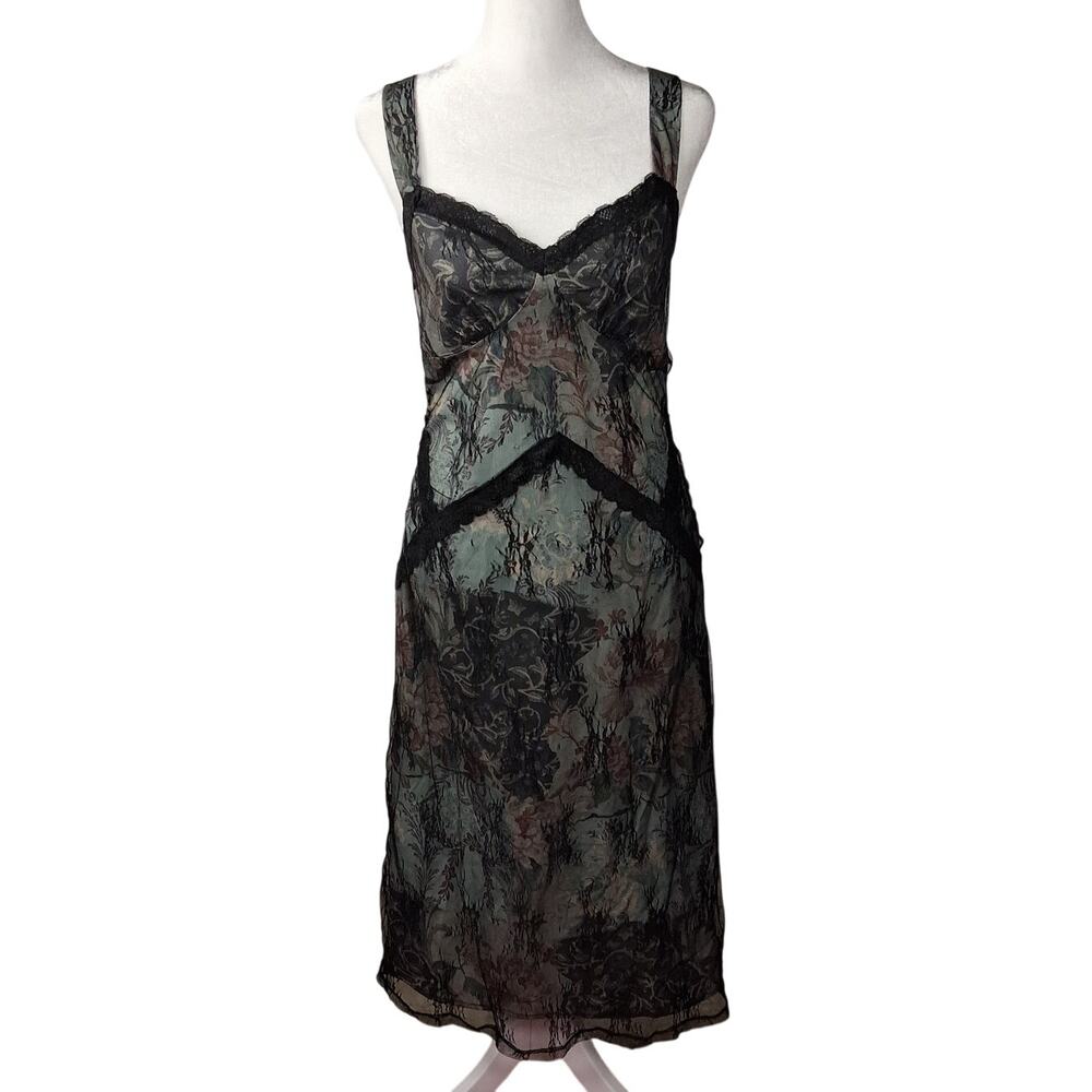 Size XS Cider Dark Romantic Lace Overlay Slip Style Dress Dark Fairycore Grunge